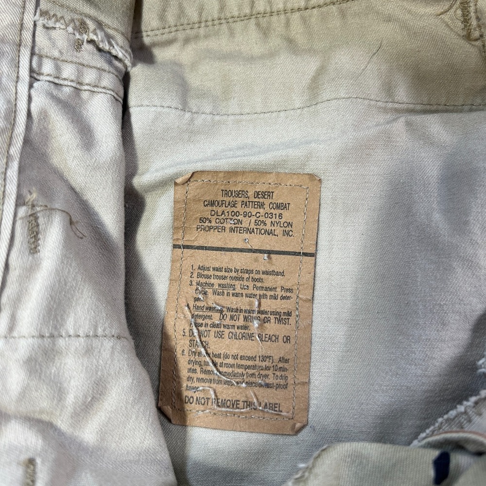 US Military Chocolate Chip Desert Camo Pants Mens 30x30 Combat Trousers Army 90s - Picture 9 of 11